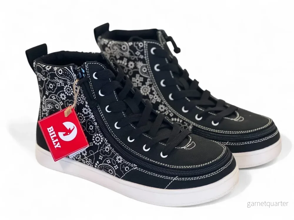 BILLY ”Paisley – High Tops” damskor | Breda modell med dragkedja & ankelskydd