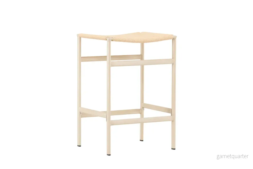 Polly barstol utan ryggstöd, beige - Bild 2