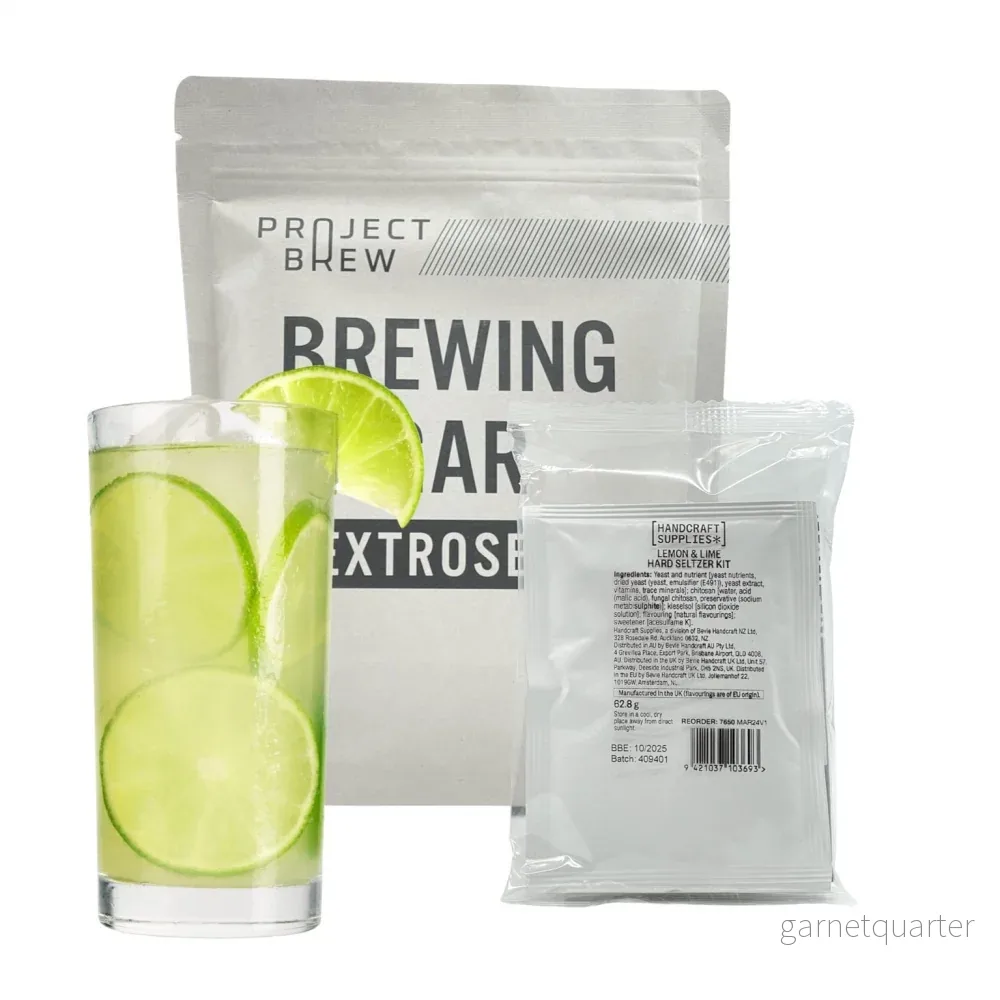Handcraft Supplies Lemon & Lime Hard Seltzer Kit – Komplett med 2kg socker Handcraft Supplies Lemon & Lime Hard Seltzer Kit – Komplett med 2kg socker