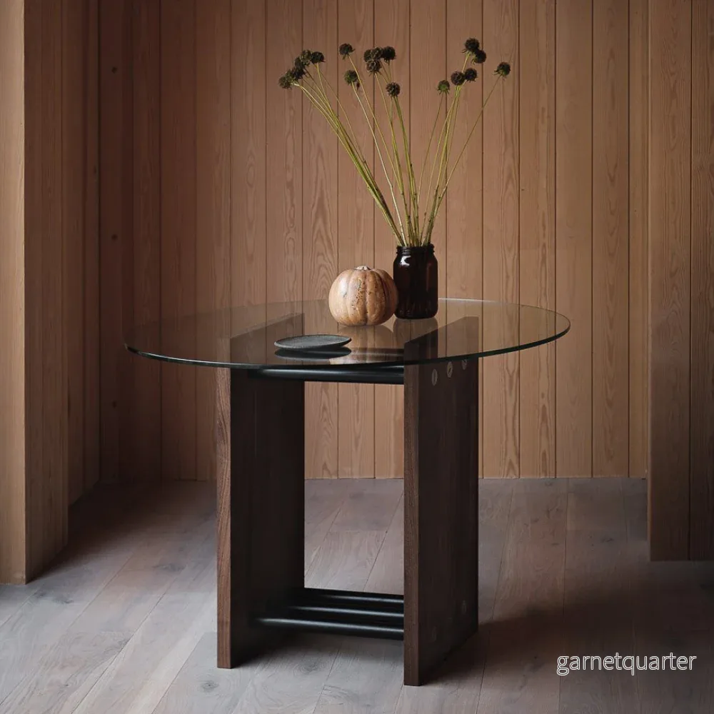 NEB Cube 02 in Walnut base and Glass top NEB Cube 02 in Walnut base and Glass top