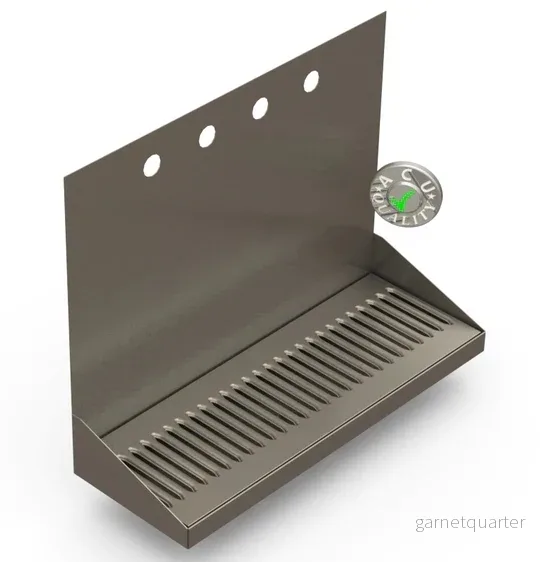 Wall Mount Drip Tray – Hål för 4 kranar – ACU (45,7cm bred)