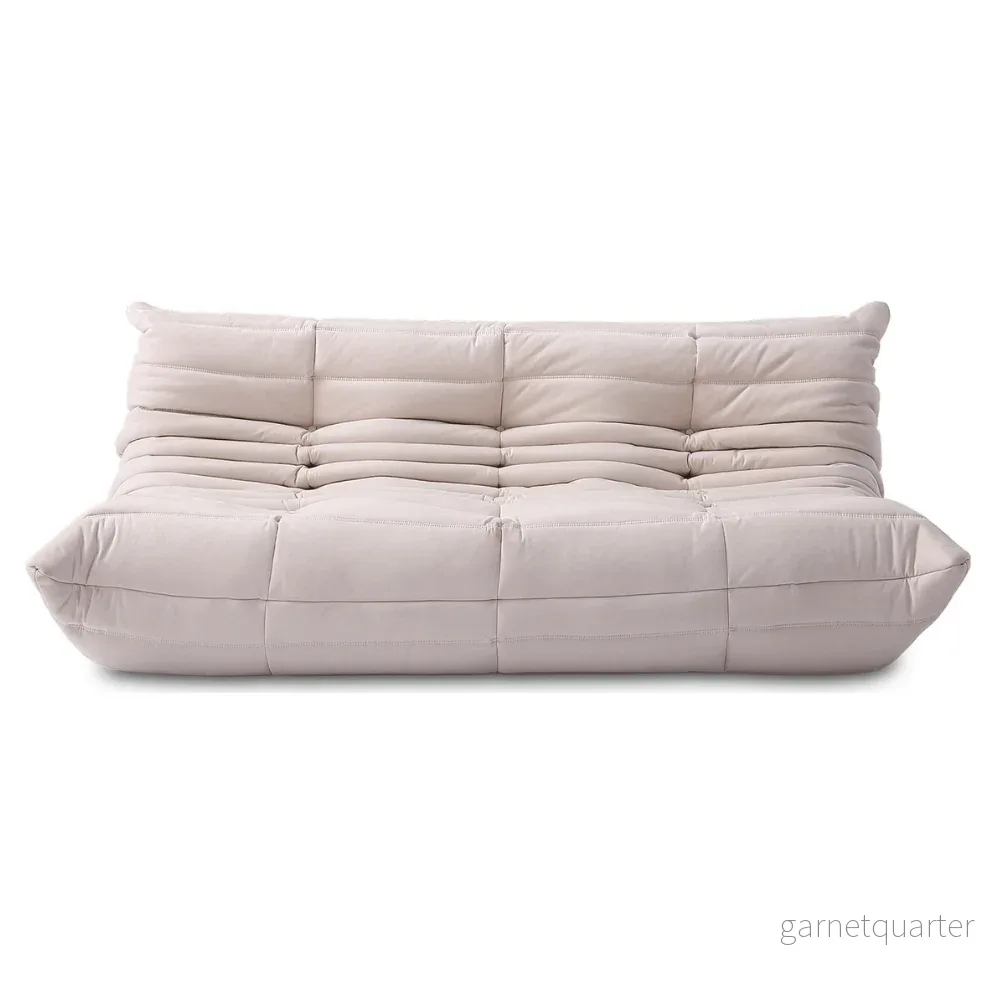 TOGO Alcantara Soffa 3-Sits Cremé - Bild 3