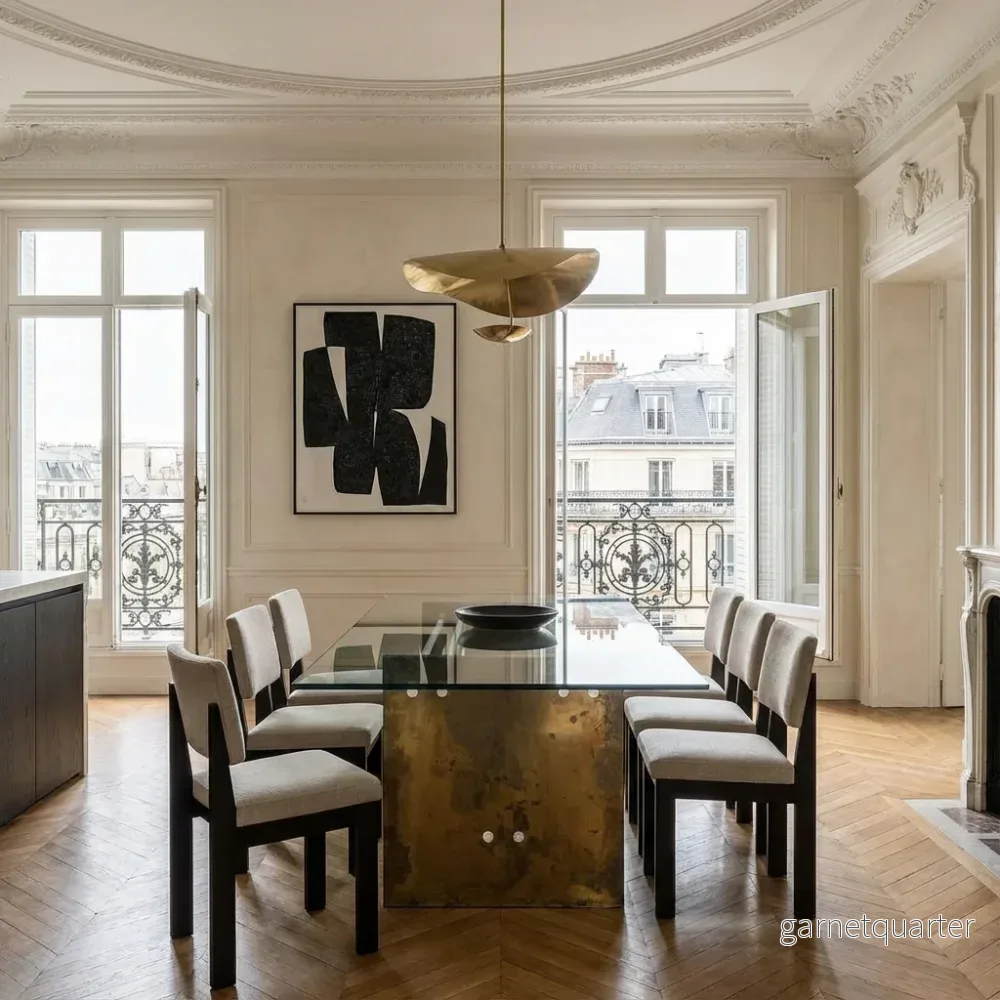 PS Bespoke Rectangular Glass Table in Brass - Bild 3