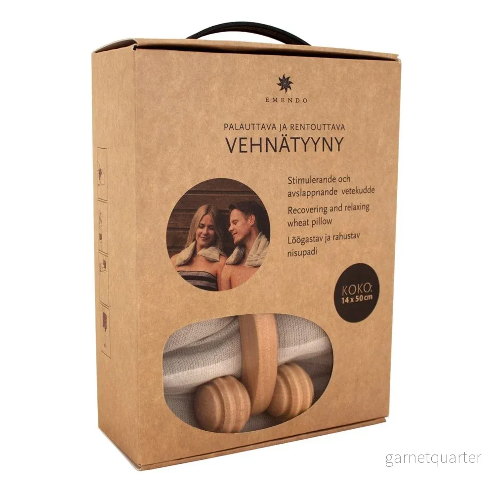 Emendo Vetekudde Vit Rand med Massagerulle Emendo Vetekudde Vit Rand med Massagerulle