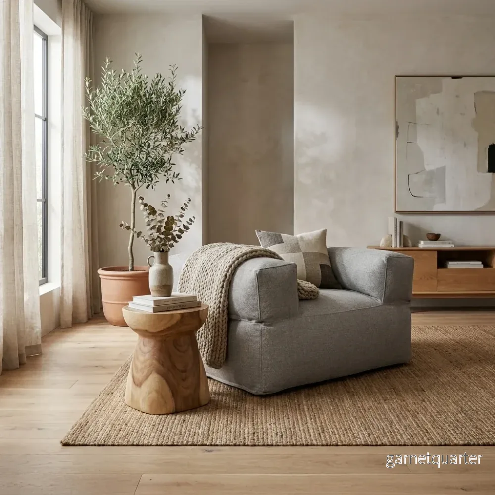 Sittsäck MooG Dunẽs White Grey