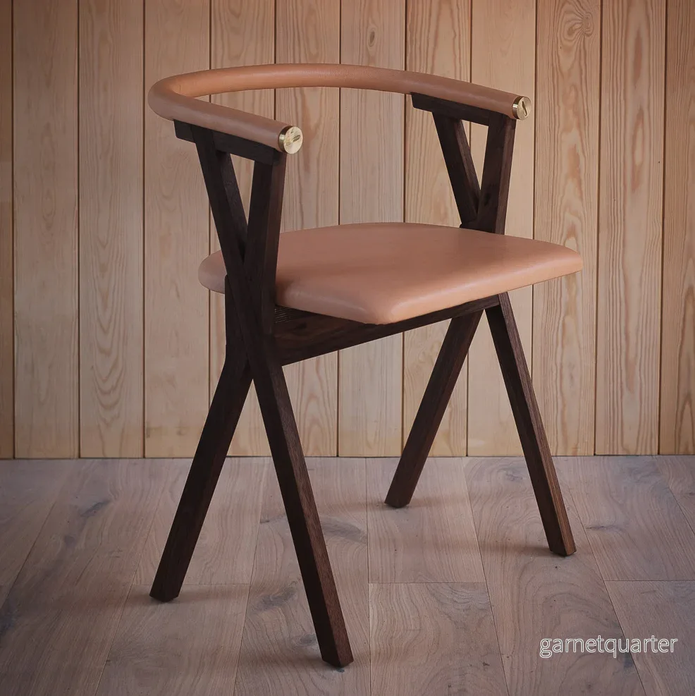 NEB Chair 03 in Walnut and Vegetable Tanned Tärnsjö Leather NEB Chair 03 in Walnut and Vegetable Tanned Tärnsjö Leather
