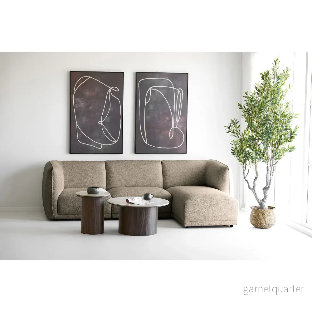House Nordic Noor loungesoffa – högervänd, brun - Bild 2