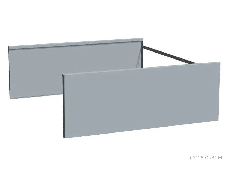 Sidoplattsset galvaniserat stål CUBY. Höjd 40 cm – flera storlekar Sidoplattsset galvaniserat stål CUBY. Höjd 40 cm – flera storlekar