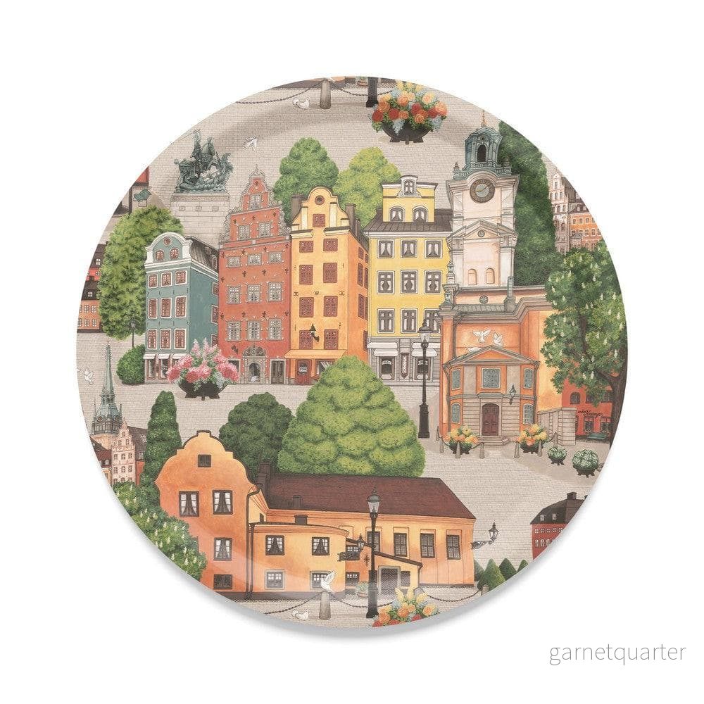 Arvidssons Textil Bricka Stortorget Rund Arvidssons Textil Bricka Stortorget Rund