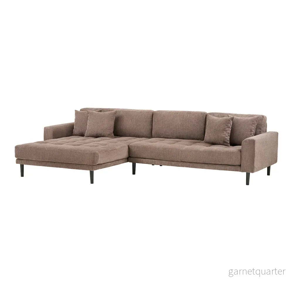 House Nordic Lido loungesoffa – vänster, brun manchester - Bild 2