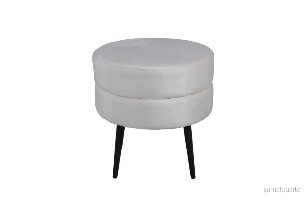 Pot puff/fotpall, ljusbeige - Bild 3