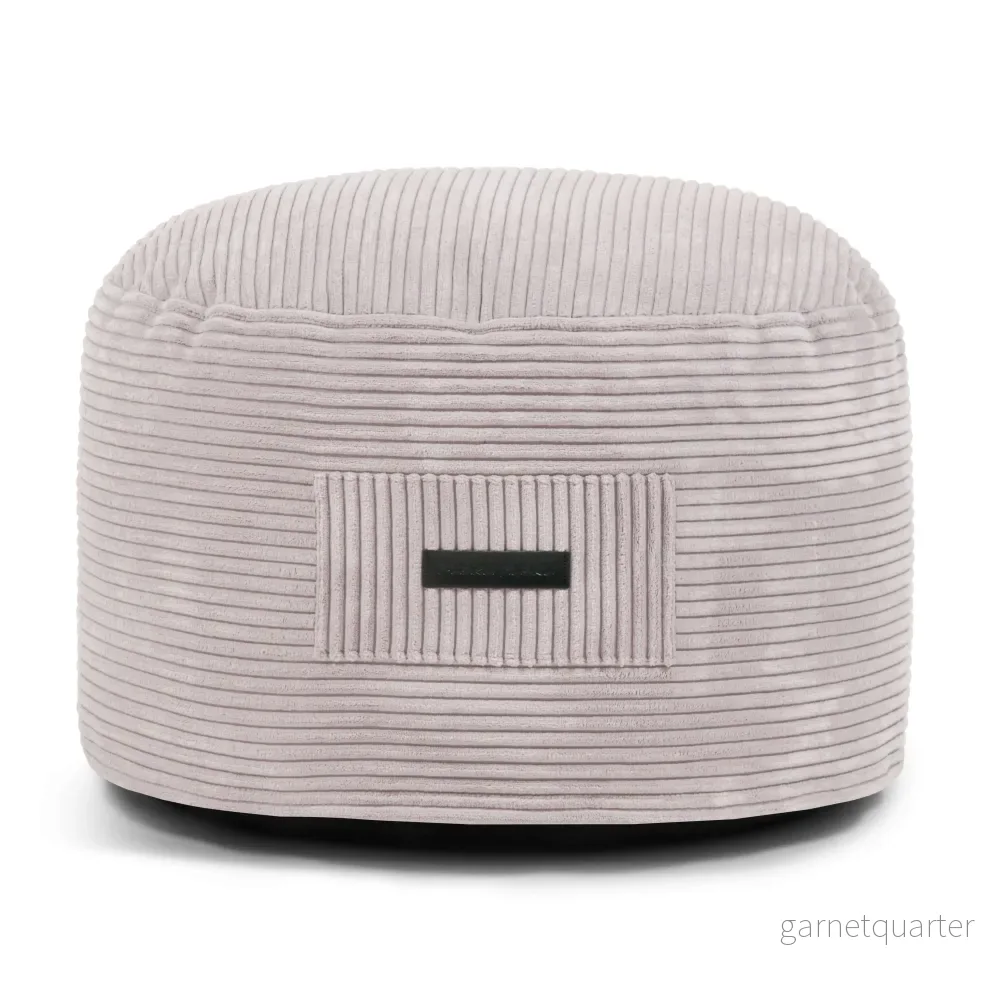 Footstool On 60 Waves White Grey