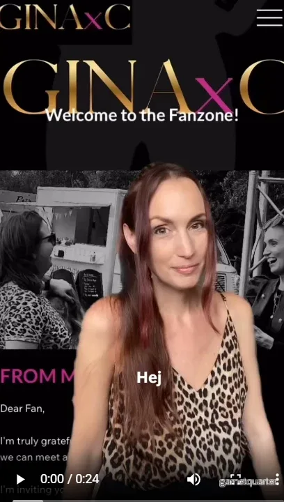 Personal Video Greeting from GINAxC – (15-20 sec)