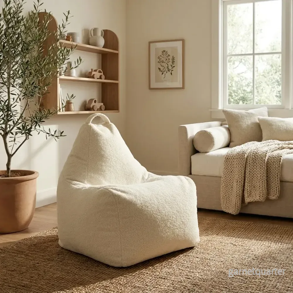 Sittsäck Play Teddy Cream