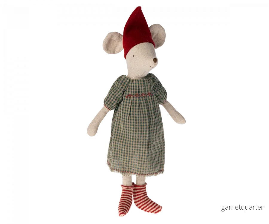 Maileg Christmas Mouse Medium Girl Maileg Christmas Mouse Medium Girl