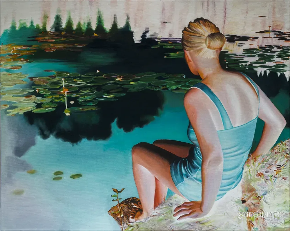 Sirje Papp  – Girl & Water Lilies