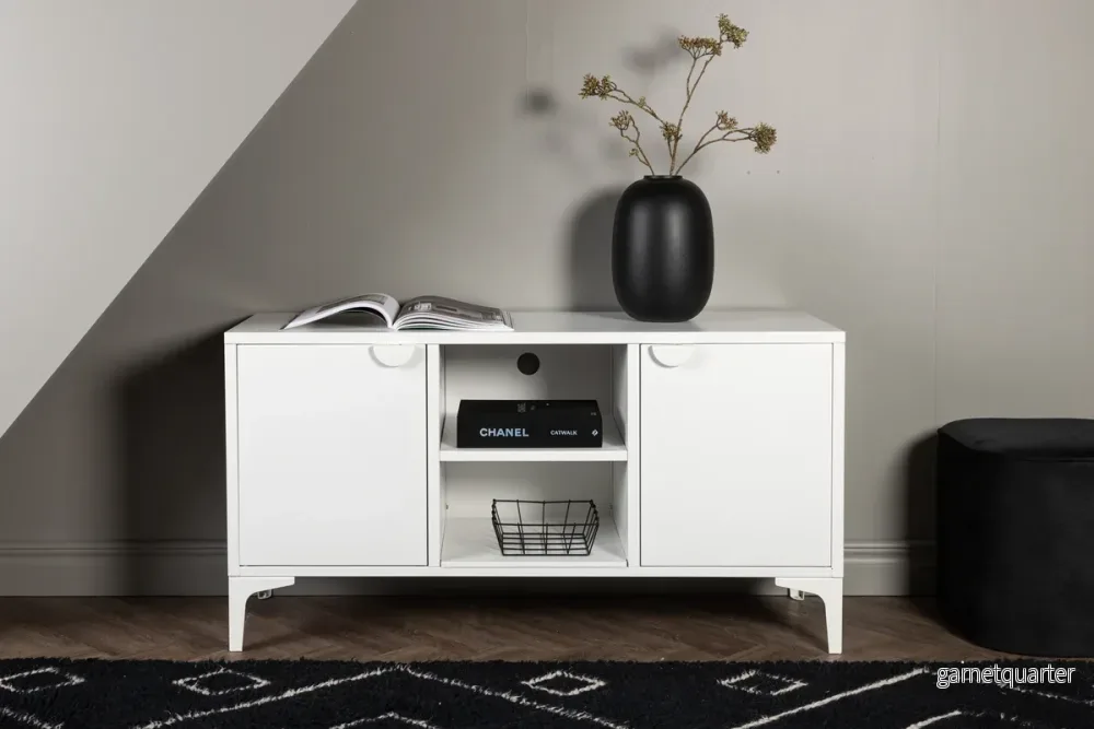 Piring tv-bänk, vit
