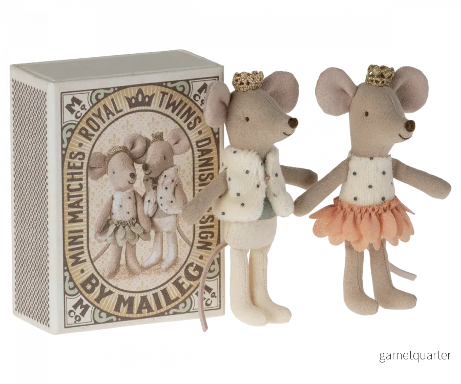 Maileg Royal Twins Mice Little Sister And Brother In Box - Bild 2