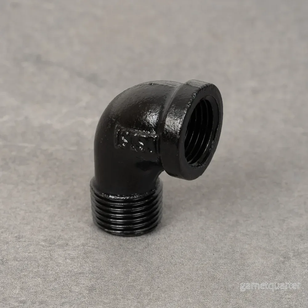 Rörböj 90° m/f - 20 mm - Svartlackerad - Bild 3