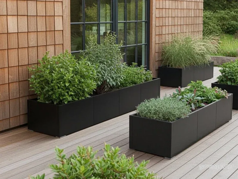 Blomlåda svartlackad CUBY – B40 x H40 cm, flera längder Blomlåda svartlackad CUBY – B40 x H40 cm, flera längder