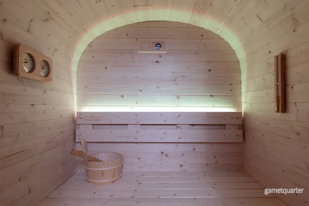 Sauna Gaïa Urban 2 Personer – Utomhusbastu i Kanadensisk Gran (130x130 cm) - Bild 3