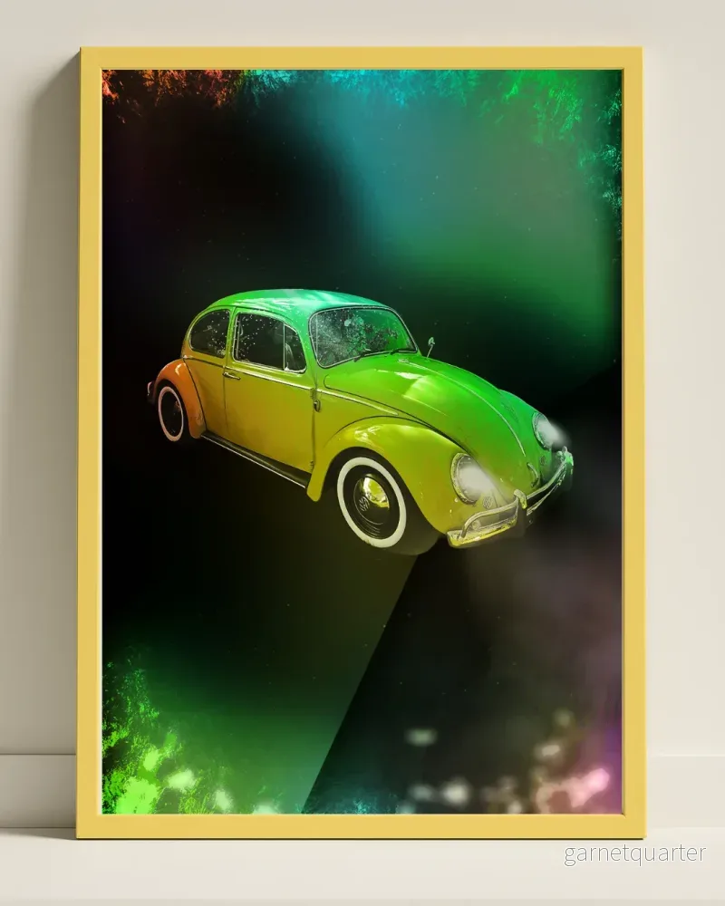 Volkswagen Bubblan 1966 – Retroposter Volkswagen Bubblan 1966 – Retroposter