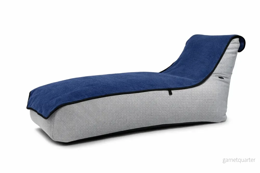 Premium strandhanddukar för solsäng och strand Navy 230x65 cm - Bild 2