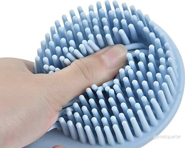 Dubbelfunktionell badborste - mjuk/fast silikon. Extra längd. 2 färger - Bild 3