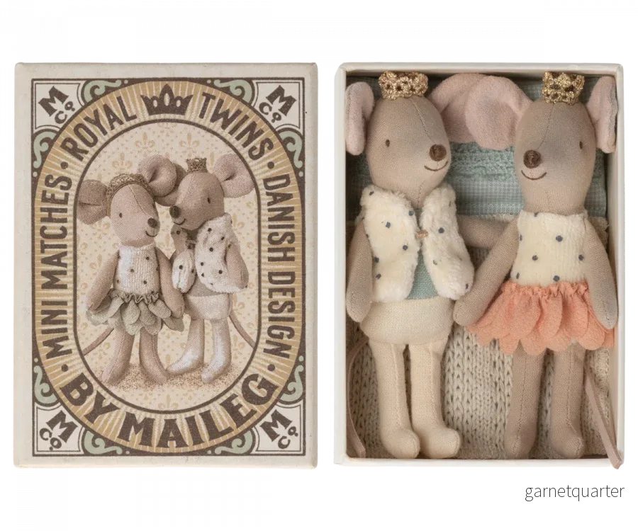 Maileg Royal Twins Mice Little Sister And Brother In Box Maileg Royal Twins Mice Little Sister And Brother In Box