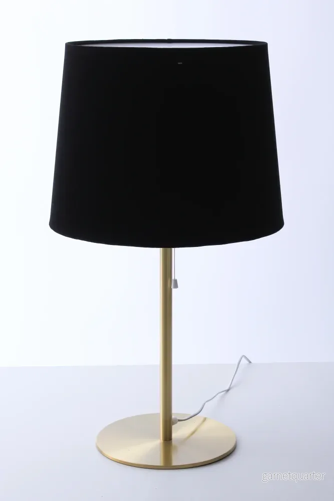 Luxus Bordslampa i Mässing & Sammet Östen & Uno Kristiansson 1960-tal Nr B120