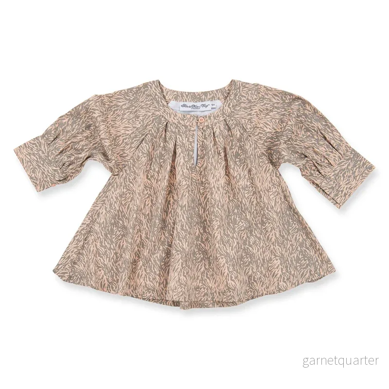 How to Kiss-a Frog Electra Blouse Beigespeckle ( Storlek 6 år )