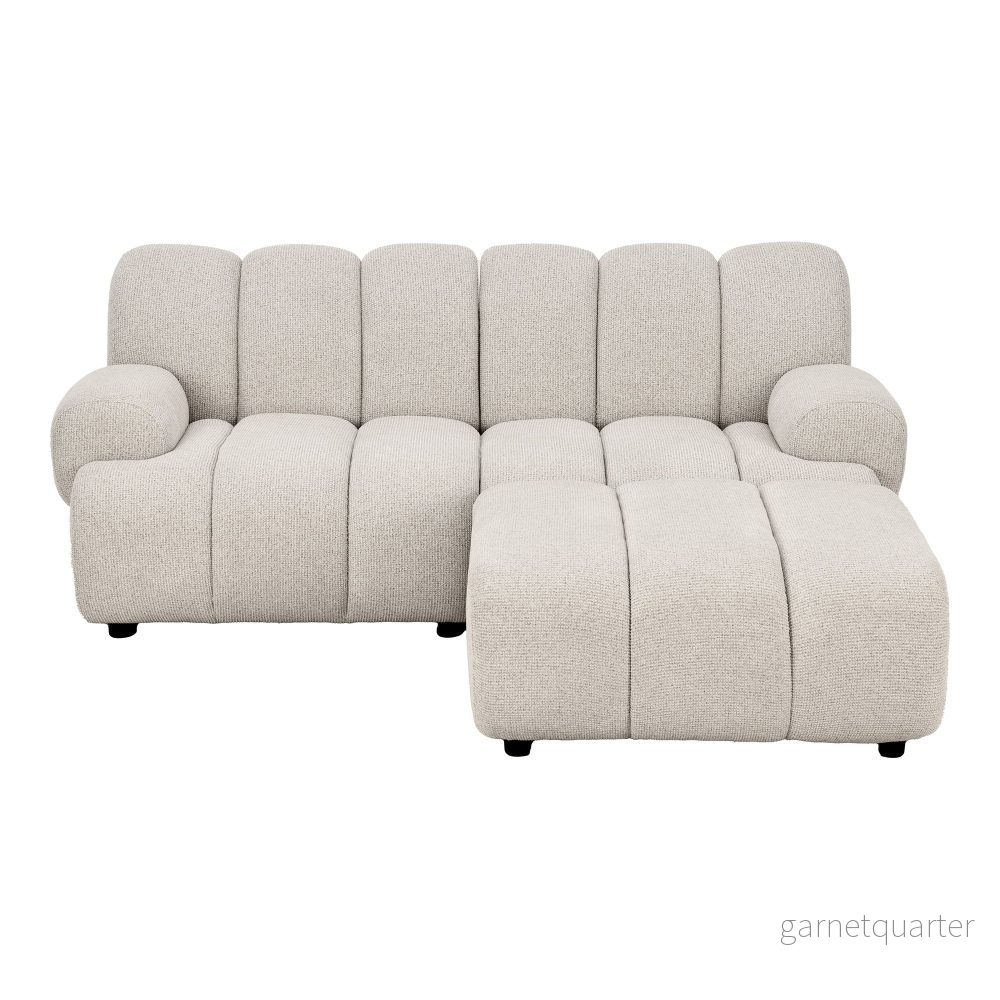 House Nordic Taza 2,5-sits modulsoffa med puff – höger