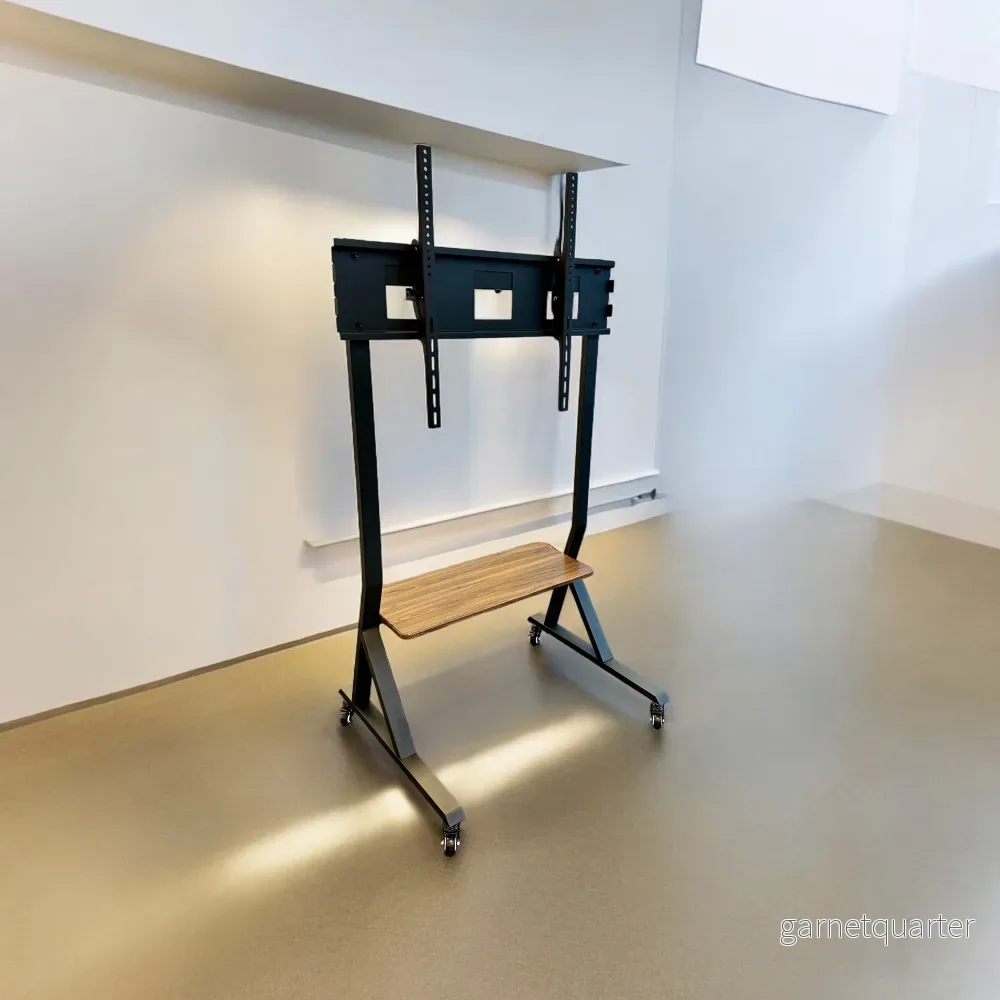 Wolff Mount Flyttbar TV-stativ för mässa eller mötesrum |Elegant modell |VESA 800x400 |upp till 75 tum - Bild 2
