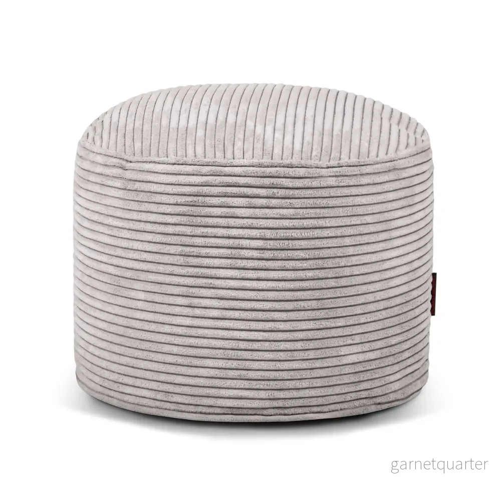 Sittpuff Fotpall Mini Waves White Grey i manchester Sittpuff Fotpall Mini Waves White Grey i manchester