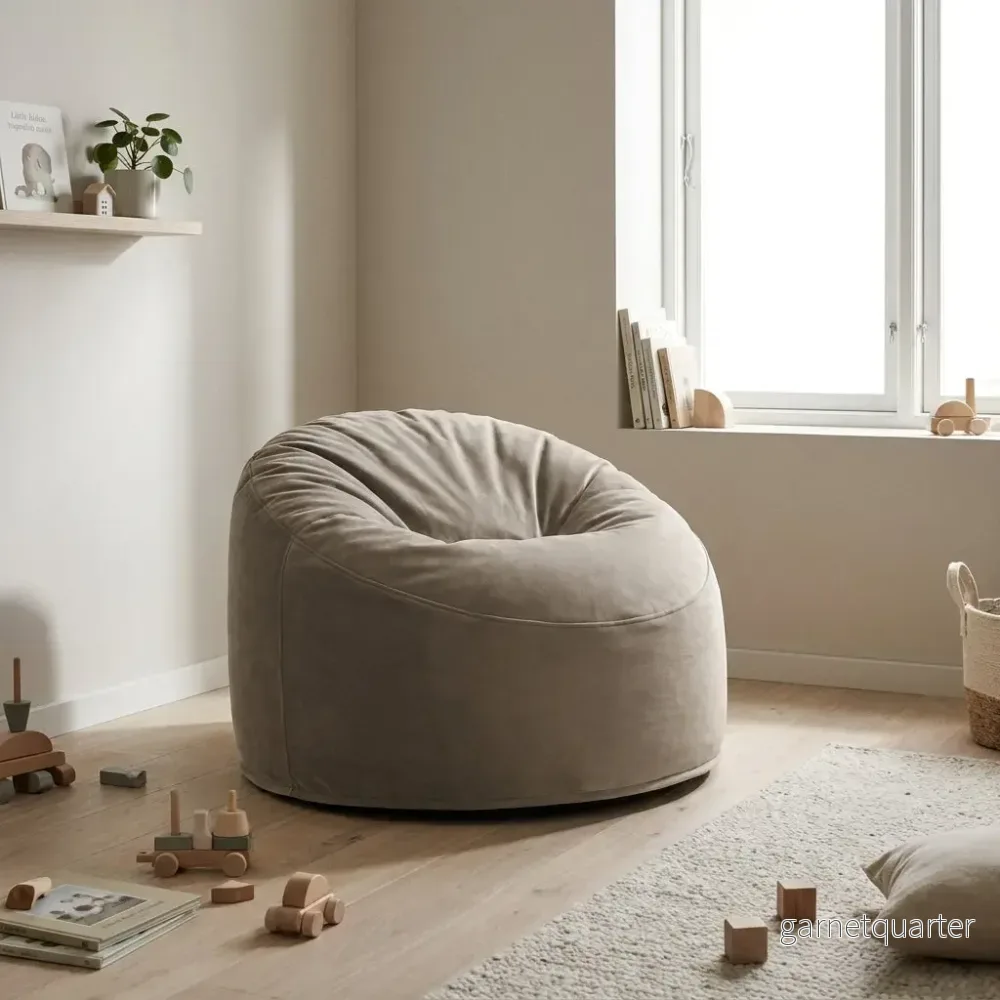 Barnfåtölj Sittsäck Om 85 Barcelona Taupe