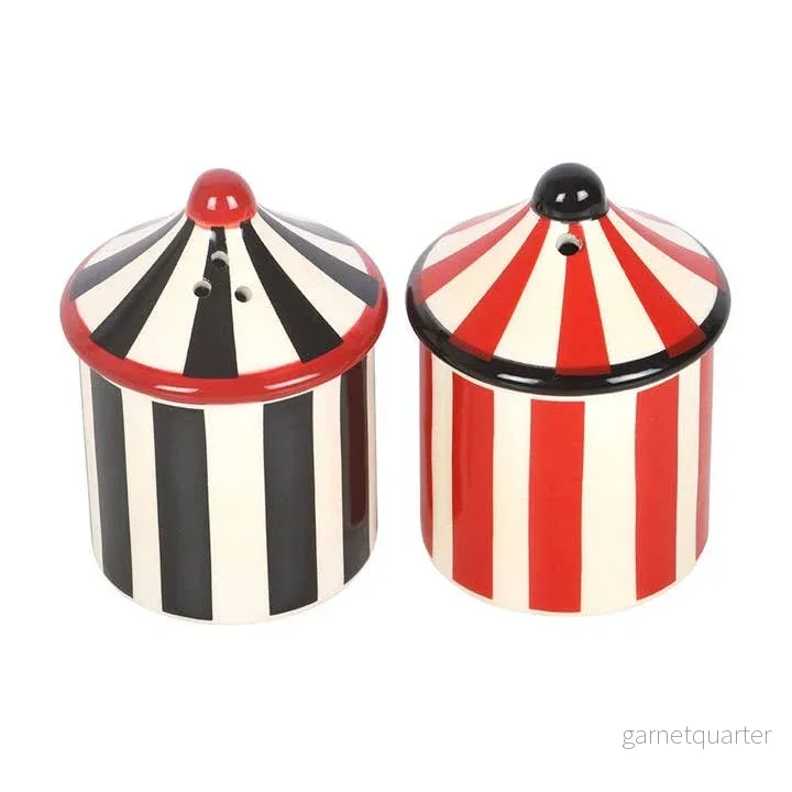 Salt- och Pepparkar Som Randiga Cirkustält – Set om 2 - Bild 3