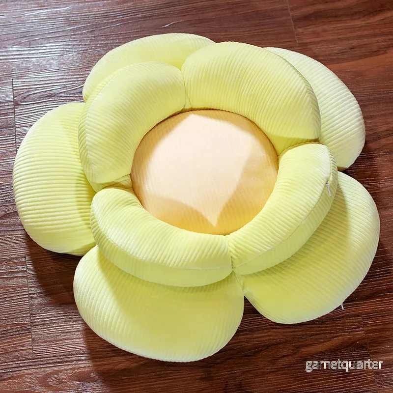 NNEAGS 2 st blomformade kuddar – Grön golvkudde/prydnadskudde - Bild 3