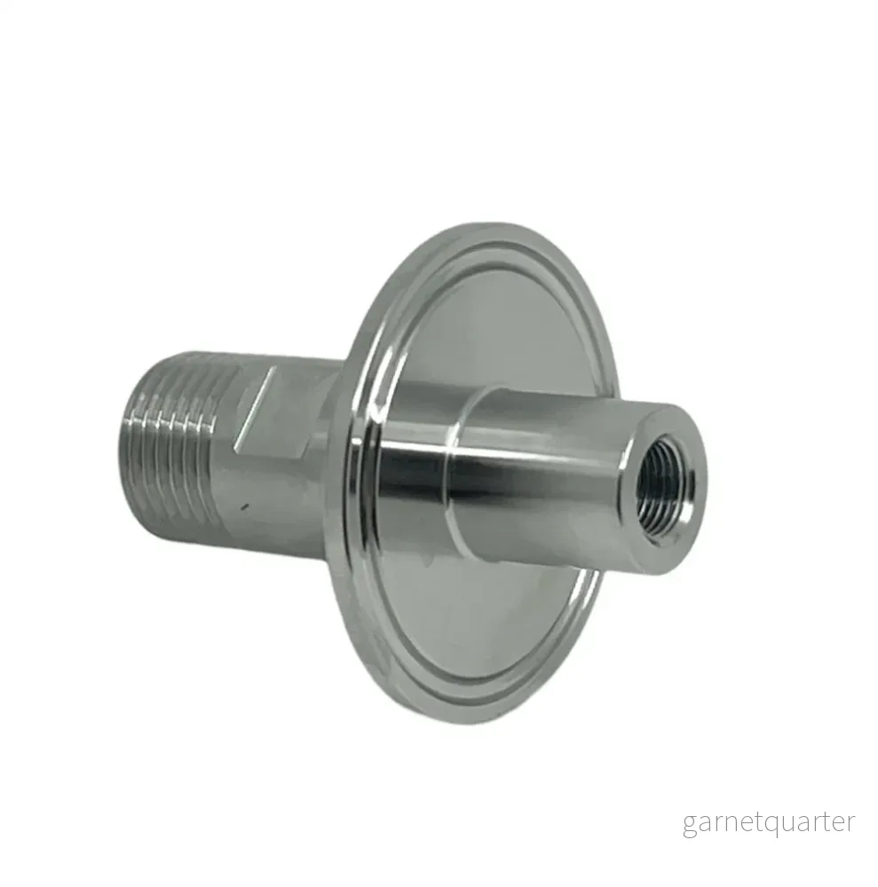 1,5″ Tri-Clamp övergång från 1/2″ NPT till 1/8″ FPT 1,5″ Tri-Clamp övergång från 1/2″ NPT till 1/8″ FPT