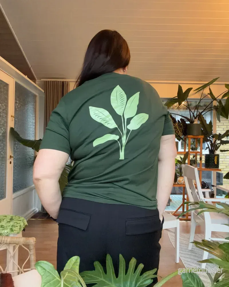 CRAZY PLANT PARENT grön T-shirt - Bild 3