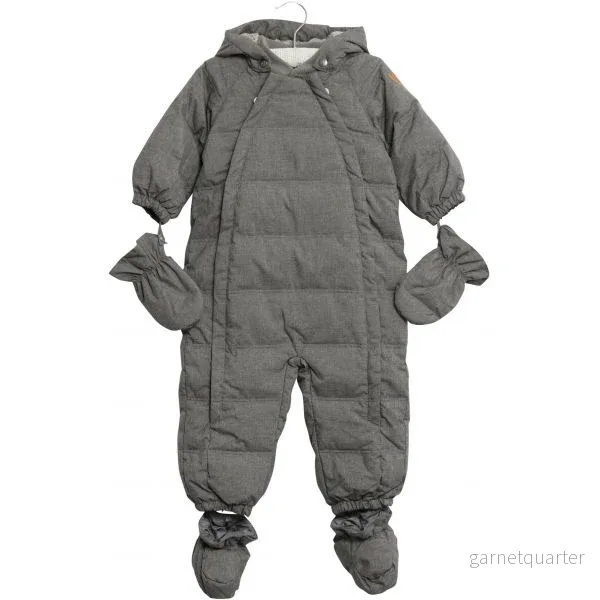 Wheat Down Baby Suit Melange Grey Wheat Down Baby Suit Melange Grey