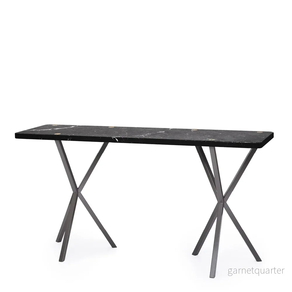 NEB Console Table with Top In Grigio Carnico Marble
