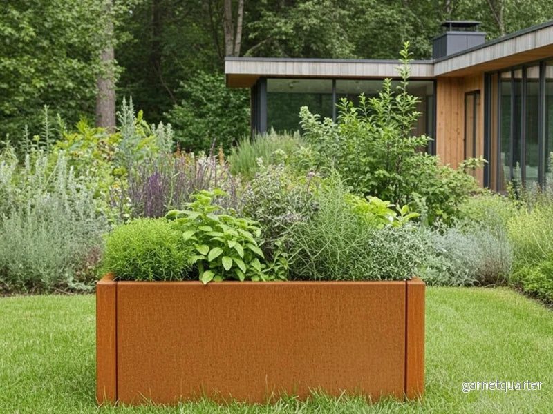 Blomlåda i cortenstål CUBY 80 x 40 x H40 cm - Bild 3