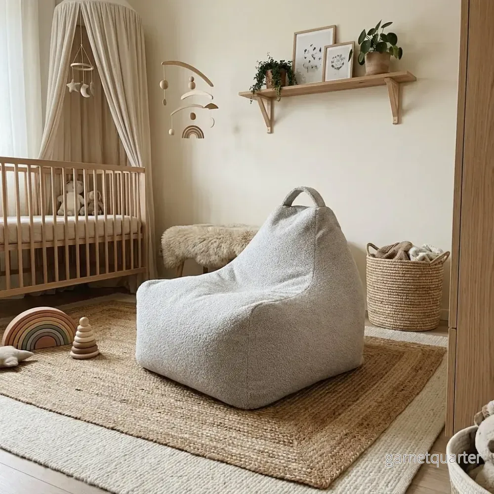 Barnfåtölj för barn Game Teddy White Grey