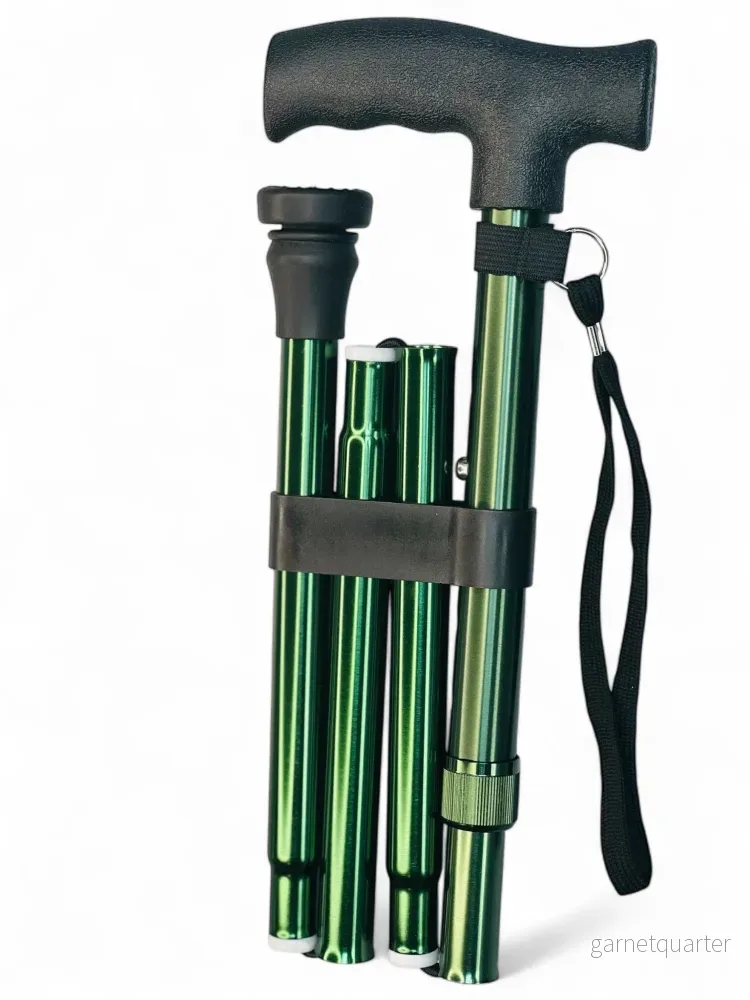 FORREST GREEN – Vikbar, ergonomisk & höjdjusterbar käpp i aluminium FORREST GREEN – Vikbar, ergonomisk & höjdjusterbar käpp i aluminium