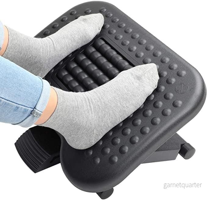 Ergonomiskt fotstöd med massagerulle – med lätt justerbara vinklar. 44 x 33 cm