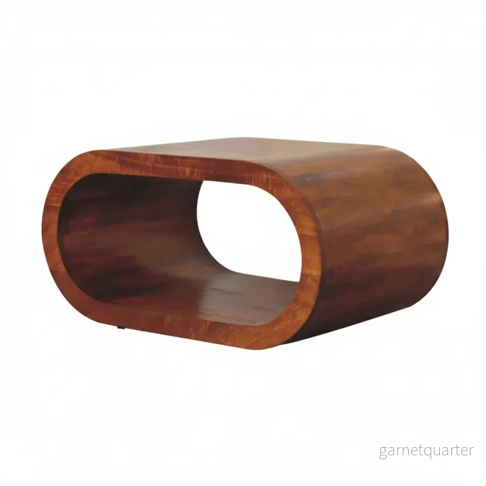 Amaya soffbord – massivt mangoträ i tidlös kastanjefinish - Bild 3