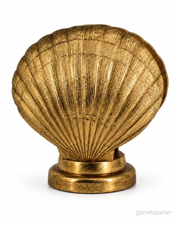 Bordslampa Snäckskal – Antikguld Statementlampa - Bild 3