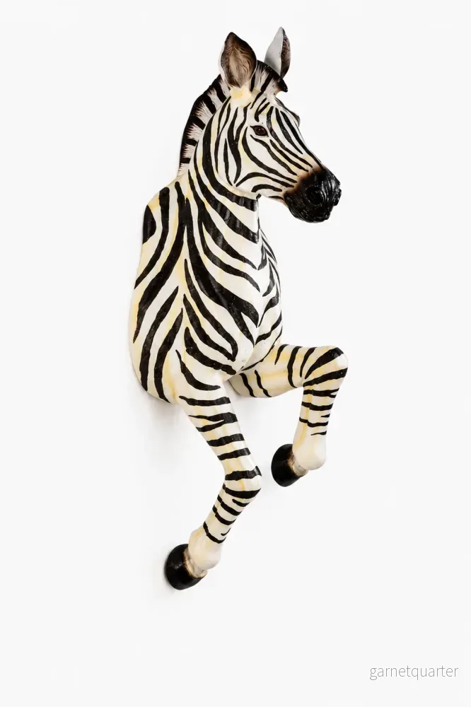 Stor Väggdekoration Med Zebra I Svart Och Vitt