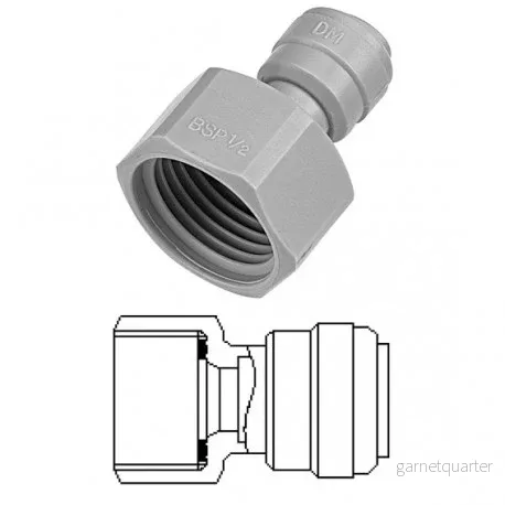 DMfit Female Adaptor F 5/8″ BSP till 3/8″ DMfit Female Adaptor F 5/8″ BSP till 3/8″