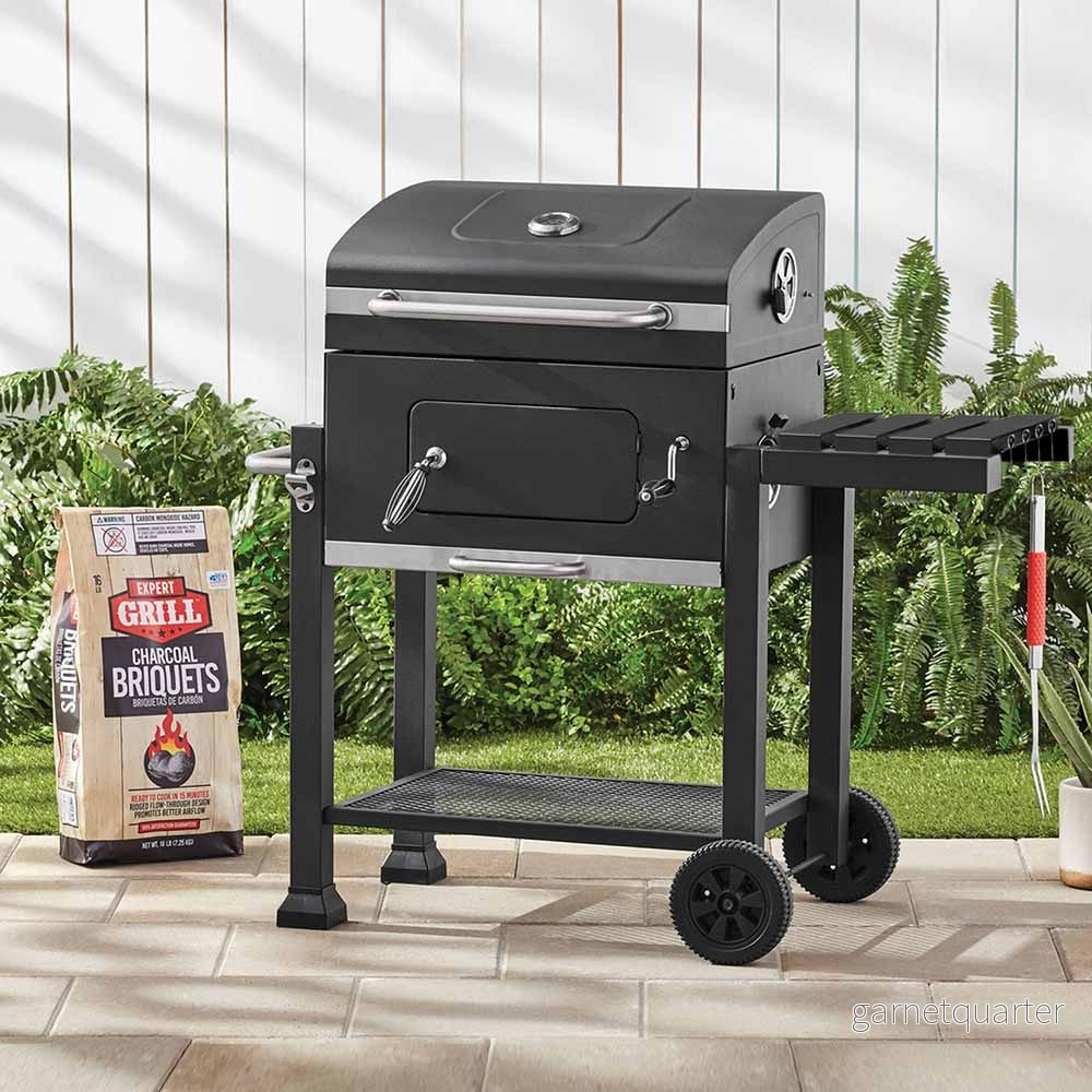 Multifunktionell grill – för grillning, stekning och rökning (med sidobord) - Bild 2